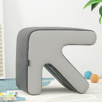Artiss Ottoman Foot Stool Arrow Linen Grey thumbnail