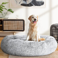 i.Pet Pet Bed Dog Cat 110cm Calming Extra Large Soft Plush Light Charcoal thumbnail
