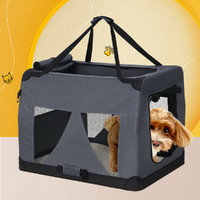i.Pet Pet Carrier Soft Crate Dog Cat Travel 82x58CM Portable Foldable Car XL thumbnail