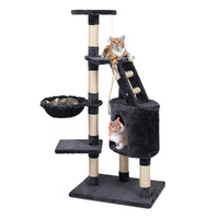 i.Pet Cat Tree 120cm Tower Scratching Post Scratcher Wood Condo House Bed Toys thumbnail