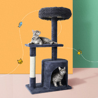 i.Pet Cat Tree 94cm Scratching Post Tower Scratcher Condo House Wood Trees Grey thumbnail