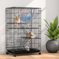 i.Pet Rabbit Cage 100cm Hutch 3 Level Indoor Guinea Pig Ferret thumbnail