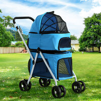 i.Pet Pet Stroller Dog Pram Large Cat Carrier Travel Foldable 4 Wheels Double thumbnail