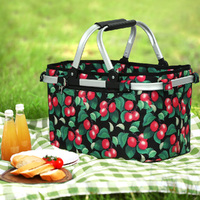 Alfresco Picnic Basket Folding Bag Hamper Food Storage Insulated thumbnail