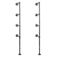 Artiss Floating DIY Pipe Shelf Metal Brackets Set of 2 thumbnail