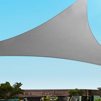 Instahut Shade Sail 6x6x6m Triangle 280GSM 98% Grey Shade Cloth thumbnail
