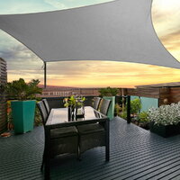 Instahut Shade Sail 3x5m Rectangle 280GSM 98% Grey Shade Cloth thumbnail