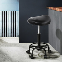 Artiss Salon Stool Saddle Swivel Chair thumbnail