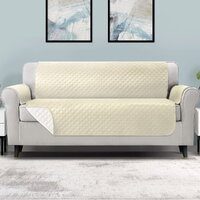 Artiss Sofa Cover Couch Covers 4 Seater 100% Water Resistant Beige thumbnail