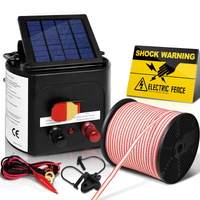 Giantz Fence Energiser 3KM Solar Powered Electric 400M Poly Tape Insulator thumbnail