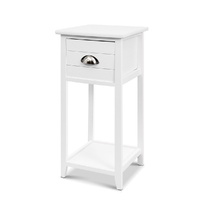 Artiss Bedside Table Vintage - THYME White thumbnail