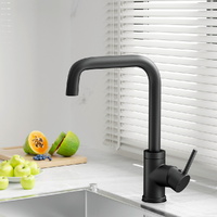 Cefito Kitchen Mixer Tap Mixer Rectangle Sink Faucet Basin Laundry Black thumbnail