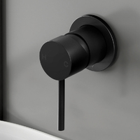 Cefito Basin Mixer Wall Tap Round Brass Faucet Shower Bathtub Black thumbnail