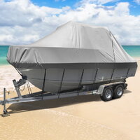 Seamanship Boat Cover 25-27ft Trailerable Jumbo Marine 600D Heavy Duty Grey thumbnail