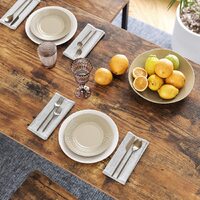 Bar Table with Solid Metal Frame and Wood Look, 120 x 60 x 90 cm thumbnail