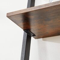 5-Tier Bookshelf Rack, Rustic Brown and Black thumbnail