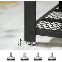 Coffee Table with Metal Frame Storage Shelf Rustic Brown thumbnail