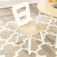 Round Table and 2 Chair Set for children (White Natural) thumbnail