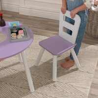 Round Table and 2 Chair Set for children (Lavender) thumbnail