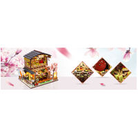 Dollhouse Miniature with Furniture Kit Plus Dust Proof and Music Movement - Asia (1:24 Scale Creative Room Idea) thumbnail