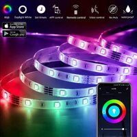 12M LED Strip Lights Rope Light for Bedroom and Home (5050 Lights Strip App with Remote Control) thumbnail