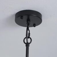 Farmhouse Pendant Light Rustic Lantern Chandelier Black thumbnail