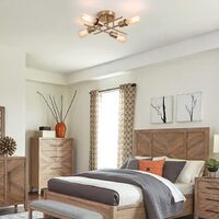 Modern Industrial Chandelier, 4 Light, Black thumbnail