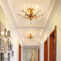 Crystal Chandelier Vintage, 4 Lights, Gold thumbnail