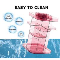 360 Rotating Large Capacity Makeup Organizer for Bedroom and Bathroom (Pink) thumbnail