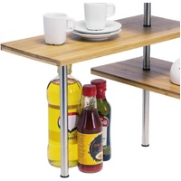 CARLA HOME 3 Tier Corner Shelf Kitchen Spice Rack Organiser with Hooks for Home Storage & Organisation thumbnail