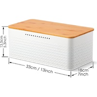 Bread Bin with Bamboo Lid used as Chopping Board for Kitchen Countertop thumbnail