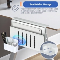 Under Desk Side Laptop Holder Storage with No Drill Cable Management Tray and Pen Storage for Office and Home thumbnail