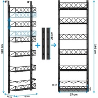 6 Tier Adjustable Baskets Over Door Pantry Organiser for Home Kitchen thumbnail
