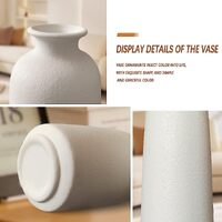Ceramic Set of 3 Modern White Vases for Home D�cor thumbnail