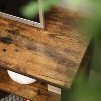 Industrial TV Stand 60 Inches, Rustic Brown thumbnail