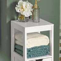 Freestanding Cabinet 2 Drawers Shelf Cupboard thumbnail