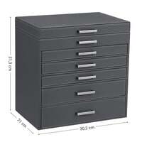 Jewellery Grey Box, 6 Layers,  5 Drawers thumbnail