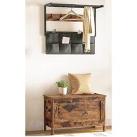 Wooden Sturdy Entryway Storage Bench with Safety Hinge thumbnail