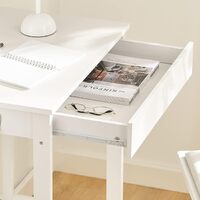 Small White Desk with Drawer Hooks thumbnail