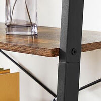 5 Tiers A-shaped Ladder Storage Shelf, Rustic, Brown thumbnail