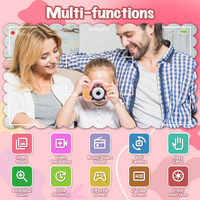 Kids Digital Dual Lens Camera, 4x Zoom and HD Video Recording (Pink) thumbnail