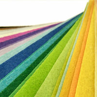 80PCS Non Woven Felt Fabric Sheets 15X15cm Mixed Color Kids Handcraft DIY Art thumbnail