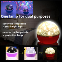 LED Night Star Galaxy Projector Light Rotating Starry Lamp Pink thumbnail