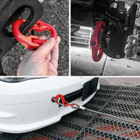 2X 6mm Hammerlock+ Eye Sling Hook Safety Chain Caravan Trailer connecting Extend thumbnail