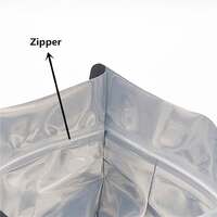 400 Resealable Mylar Stand Up Bags 36x25cm - Black Food Packaging Zip Pouch thumbnail