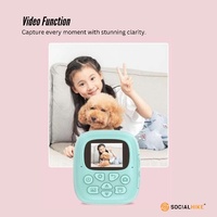 Kids Rechargeable Instant Print Camera Blue - Digital Thermal Photo Video MP3 thumbnail