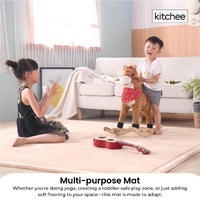 Kitchee Kids Foam Floor Play Mat 200x200cm – Padded Thick Soft Tatami Style Cream thumbnail