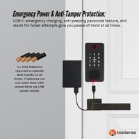 Tooleroo Digital Smart Door Lock Keypad - 5-in-1  Home Entry Security System thumbnail