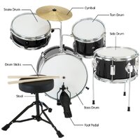 Karrera Children's 4pc Drum Kit - Black thumbnail
