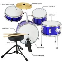 Karrera Children's 4pc Drum Kit - Blue thumbnail